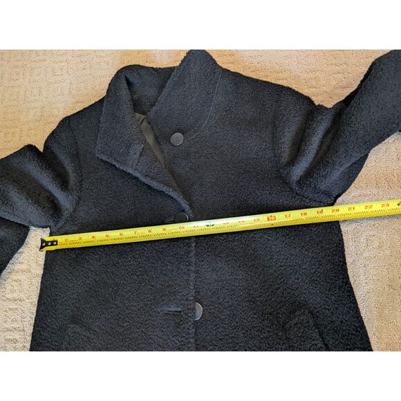Fleurette Coat Women Size 8 Wool Alpaca Black Peacoat - Picture 7 of 12